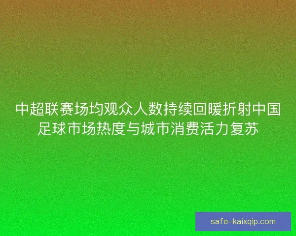 中超联赛场均观众人数持续回暖折射中国足球市场热度与城市消费活力复苏 中超联赛场均观众人数持续回暖折射中国足球市场热度与城市消费活力复苏